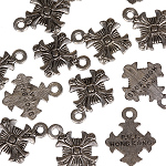 4x Metall Anhänger Kreuz, antiksilber, Verbinder, Schmuck DIY 4x Metall Anhänger Kreuz, antiksilber, Verbinder, Schmuck DIY